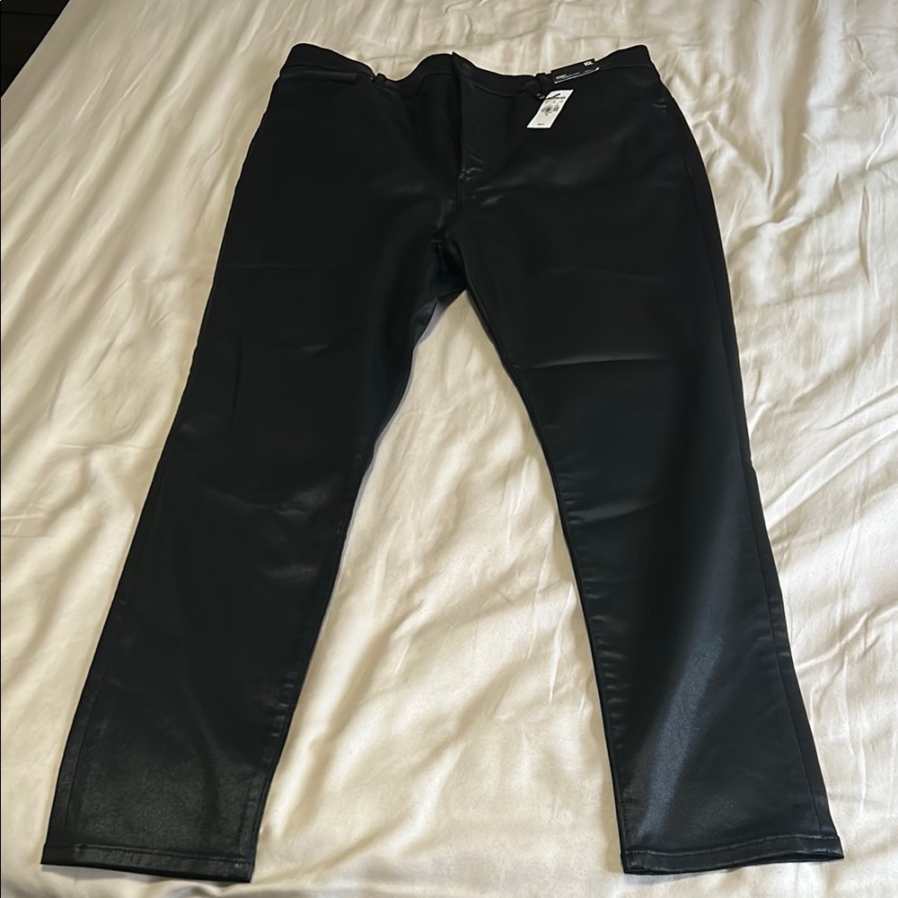 Express Black Coated Pants 16L